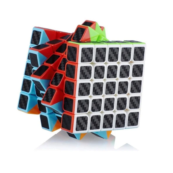 1 PCS 5X5 QY SPEED CUBE 5X5 CORBON FİBER CUBE 1ADET VIP 5X5 ZEKA KÜPÜ 5X5 HIZ KÜPÜ 5X5 RUBİKS CUBE ürün görseli 1