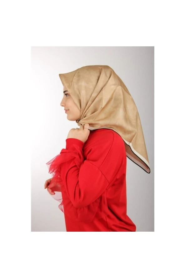 Vizon Ipek Krep Saten Eşarp 7208701-313 - Resim 2