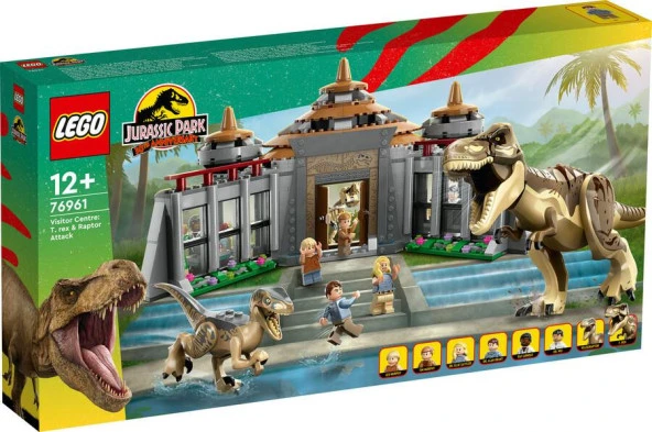 LEGO Jurassic World 76961 Visitor Centre: T.rex and Raptor Attack ürün görseli 1