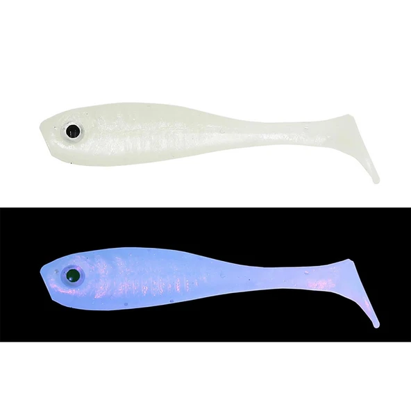 Mef Gümüş 7cm 5 Adet Silikon Yem  Naturel Ghost - Resim 4