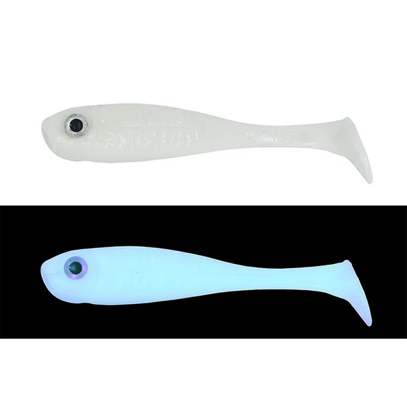 Mef Gümüş 7cm 5 Adet Silikon Yem  UV Lemon Sedef ürün görseli 1
