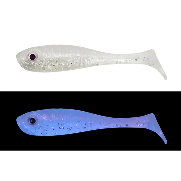Mef Gümüş 7cm 5 Adet Silikon Yem  Naturel Ghost - Resim 9