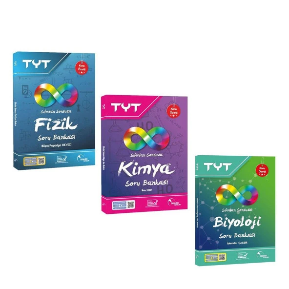 Doktrin TYT Sıfırdan Sonsuza Fizik Kimya ve Biyoloji Soru Bankası Seti 3 Kitap ürün görseli 1