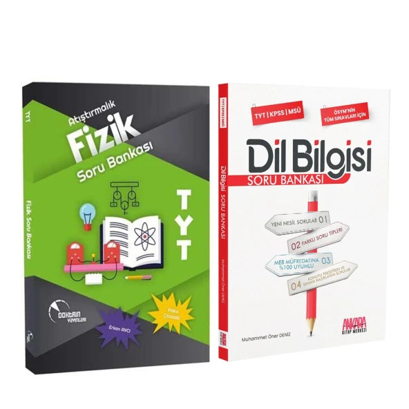 Doktrin TYT Atıştırmalık Fizik ve AKM Dil Bilgisi Soru Bankası Seti 2 Kitap ürün görseli 1