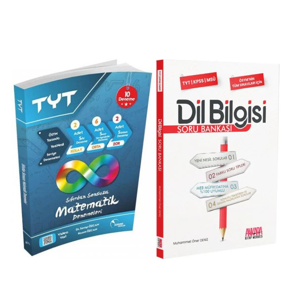 Doktrin TYT Sıfırdan Sonsuza Matematik Deneme ve AKM Dil Bilgisi Soru Bankası Seti 2 Kitap ürün görseli 1