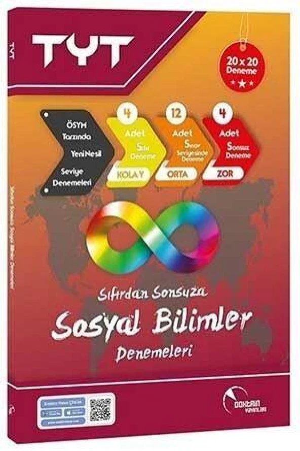 TYT Sosyal Bilimler 20*20 Deneme Sınavı Video Çözümlü Doktrin ürün görseli 1