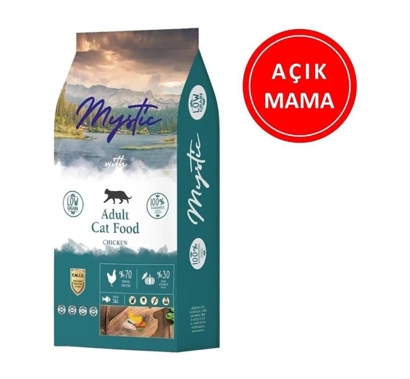 Mystic Az Tahıllı Tavuklu Yetişkin Kedi Maması 1 Kg AÇIK ürün görseli 1