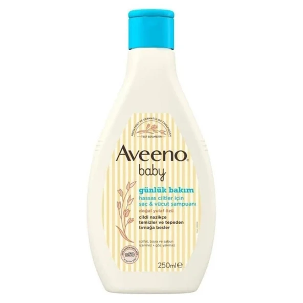 Aveeno Bebek Günlük Bakım Saç ve Vücut Şampuanı 250ml ürün görseli 1
