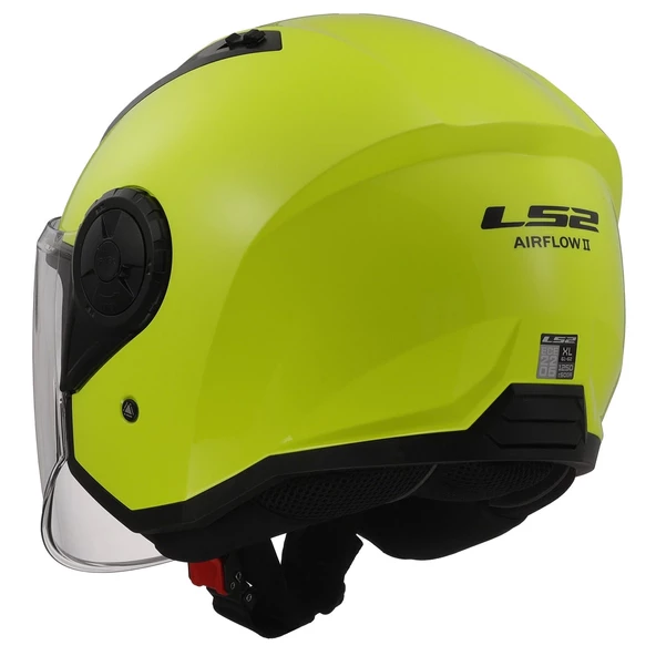 LS2 AIRFLOW 2 NEON SARI KASK - Resim 3