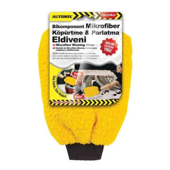 Automix Bikomponent Mikrofiber Köpürtme ve Parlatma Eldiveni ürün görseli 1