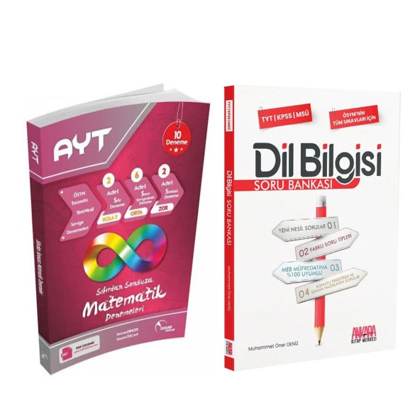 Doktrin AYT Matematik Deneme ve AKM Dil Bilgisi Soru Bankası Seti 2 Kitap ürün görseli 1