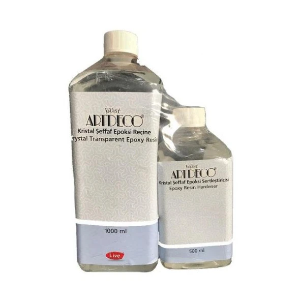 Artdeco Kristal Şeffaf Epoksi Reçine Seti 1500 ml ürün görseli 1