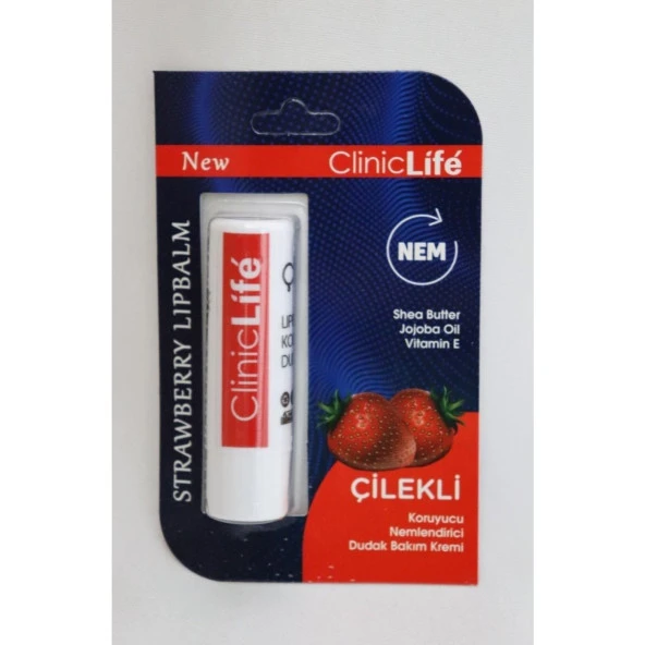 ClinicLife Çilekli Dudak Bakım Kremi 4,8 g ürün görseli 1