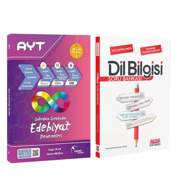 Doktrin AYT Edebiyat Deneme ve AKM Dil Bilgisi Soru Bankası Seti 2 Kitap ürün görseli 1