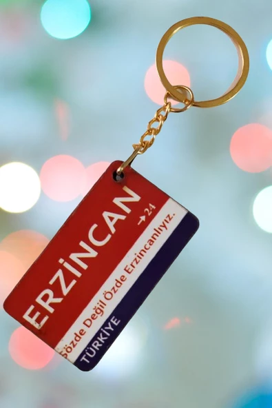 Erzincan Şehir Temalı Ahşap Anahtarlık,Çanta,Elbise Süsü ürün görseli 1
