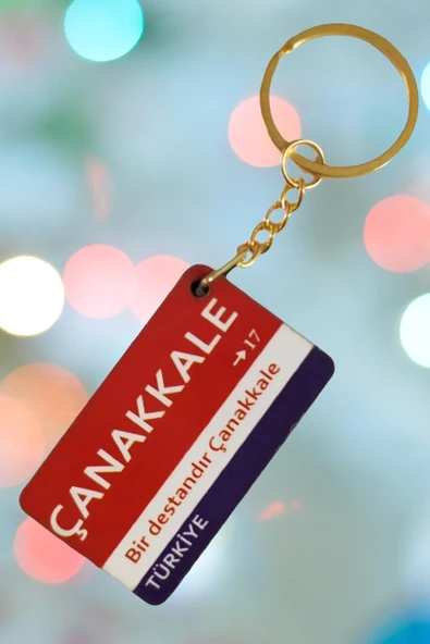 Çanakkale Şehir Temalı Ahşap Anahtarlık,Çanta,Elbise Süsü ürün görseli 1