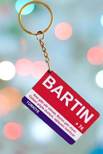 Bartın Şehir Temalı Ahşap Anahtarlık,Çanta,Elbise Süsü ürün görseli 1