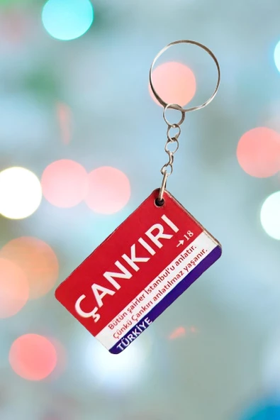 Çankırı Şehir Temalı Ahşap Anahtarlık,Çanta,Elbise Süsü ürün görseli 1