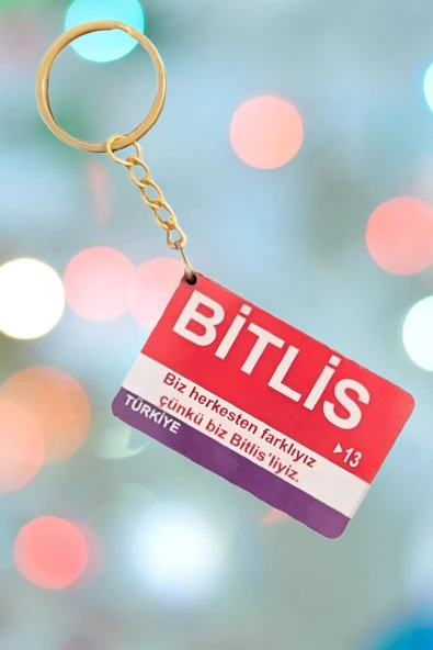 Bitlis Şehir Temalı Ahşap Anahtarlık,Çanta,Elbise Süsü ürün görseli 1