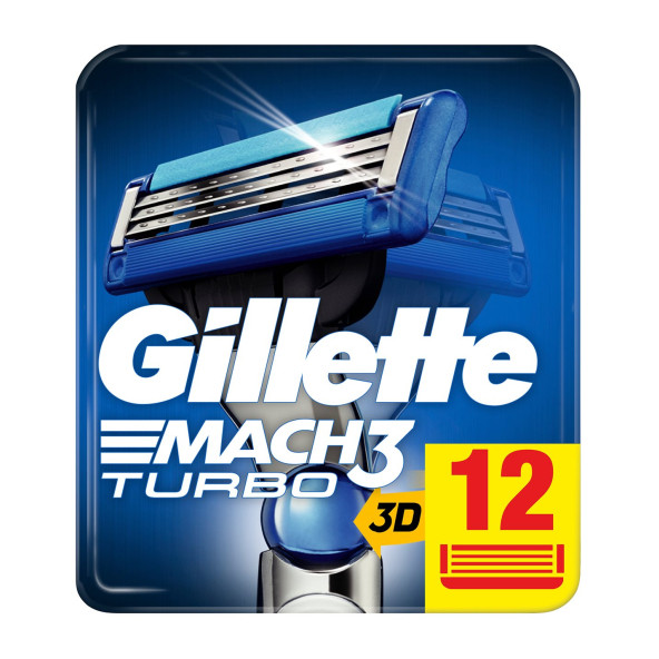 Gillette Mach 3 Turbo 12'li Yedek Tıraş Bıçağı ürün görseli 1