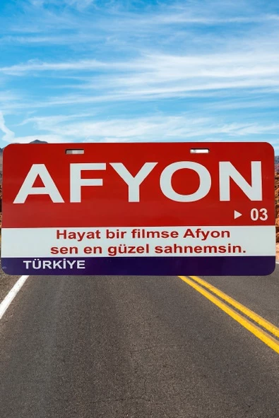 Afyon Şehir Temalı Plaka Sök-Tak Pratik yeni nesil ürün görseli 1