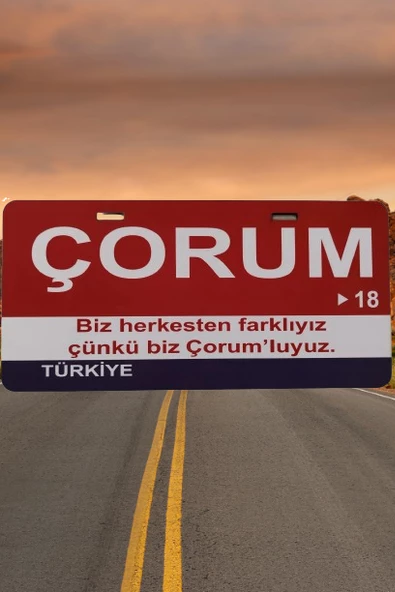 Çorum Şehir Temalı Plaka Sök-Tak Pratik yeni nesil ürün görseli 1