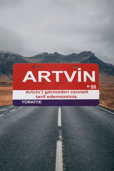 Artvin Şehir Temalı Plaka Sök-Tak Pratik yeni nesil ürün görseli 1