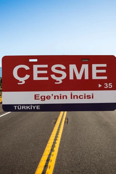 Çeşme Şehir Temalı Plaka Sök-Tak Pratik yeni nesil ürün görseli 1