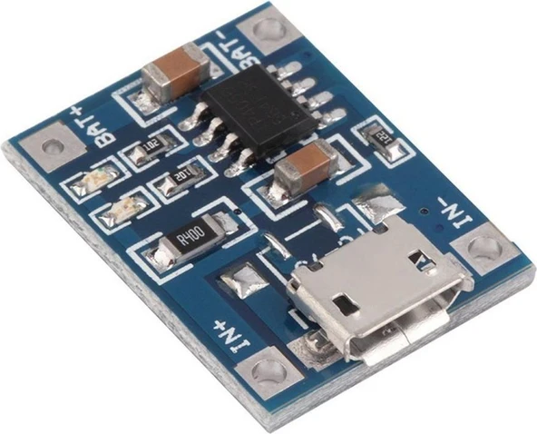 5 Adet 5V Mini Mikro USB 1A TP4056 Lityum Pil Şarj Kartı Şarj Aleti Modülü-Mavi ürün görseli 1