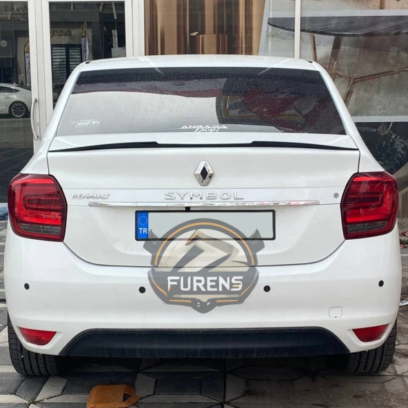 Renault Symbol 2013-2023 Bagaj Üstü Yarasa Spoiler Bagaj Çıtası Piano Black Spoyler ürün görseli 1