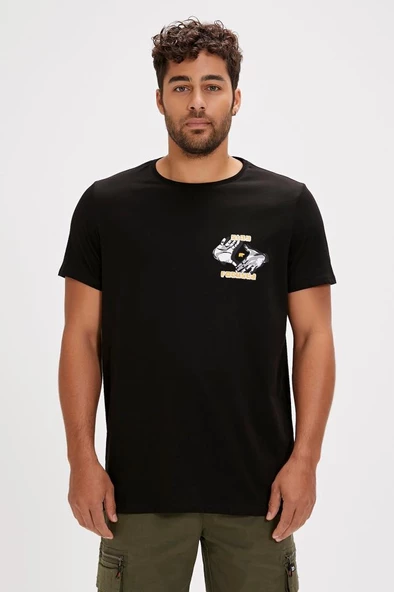 Bad Bear FOCUS T-SHIRT NIGHT Erkek Tişört Siyah S-XXL ürün görseli 1
