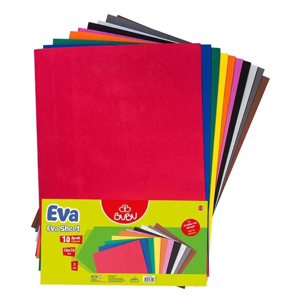 Bu-Bu Eva 50x70 CM 10 Karışık Renk Eva ürün görseli 1
