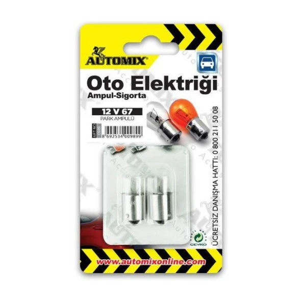 Automix Sinyal Ampulü 12v/67 2li Paket ürün görseli 1