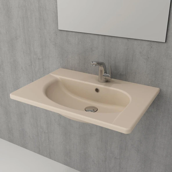 Bocchi Taormina Arch Etajerli Lavabo 65x45 cm Vanilya ürün görseli 1