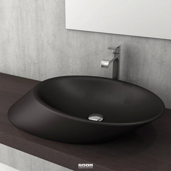 Bocchi Vessel Yatay Çanak Lavabo 72 cm Mat Siyah 1013-004-0125 ürün görseli 1