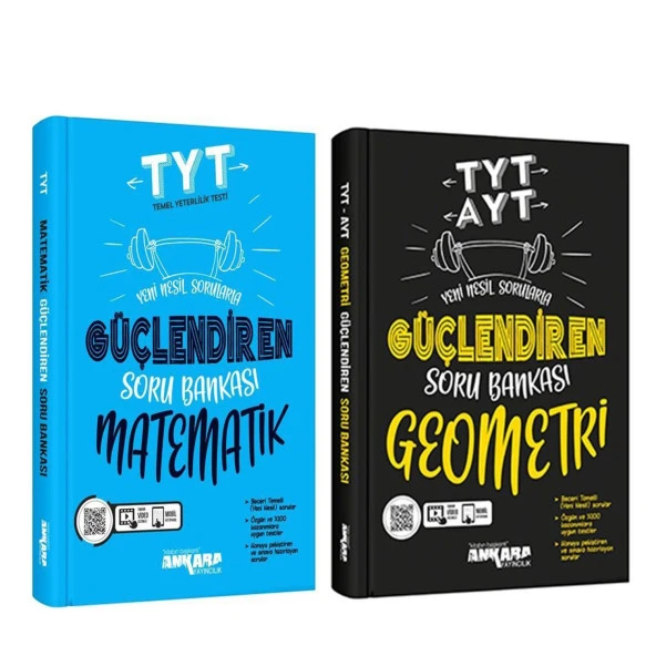 Ankara Yayıncılık TYT Güçlendiren Matematik ve Geometri Soru Bankası Seti 2 Kitap ürün görseli 1