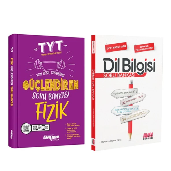 Ankara Yayıncılık TYT Güçlendiren Fizik ve AKM Dil Bilgisi Soru Bankası Seti 2 Kitap ürün görseli 1