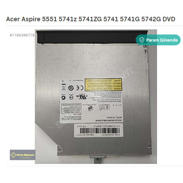 Acer Aspire 5551 5741z 5741ZG 5741 5741G 5742 5742G DVD ürün görseli 1