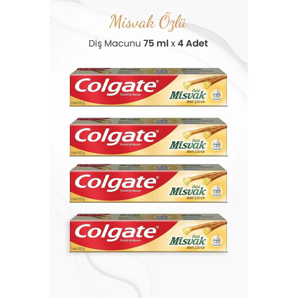 Colgate Diş Macunu Misvak Özlü 75ml 4 Adet ürün görseli 1