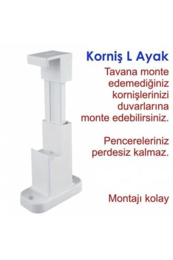 Korniş Tutucu L Ayak 2 Adet - Resim 2