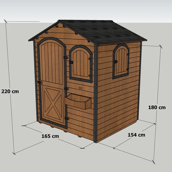 MANDU Ahşap Bahçe Deposu (Depolama Evi) - Resim 5