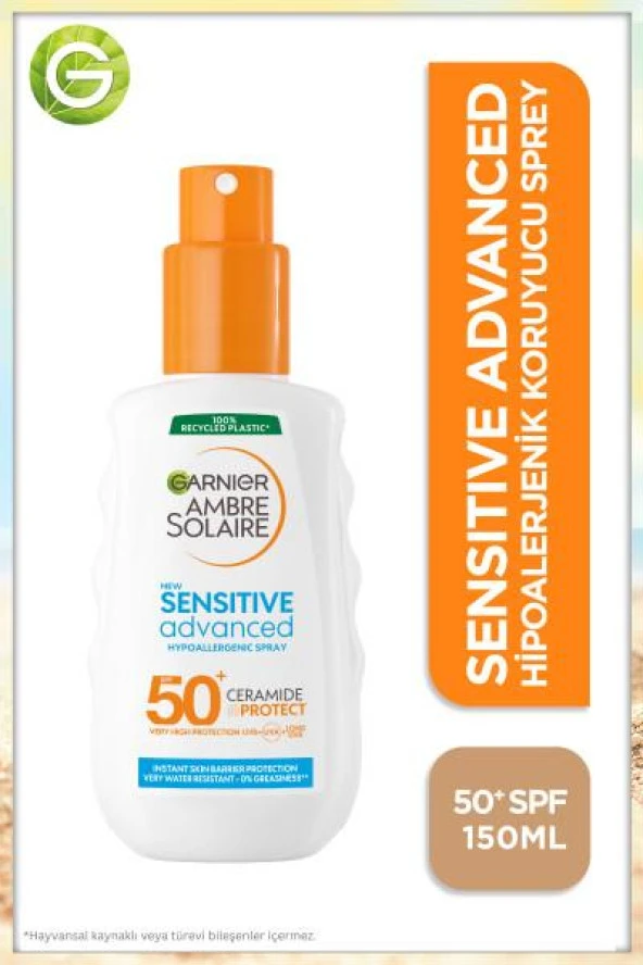 Garnier Sensitve Advanced Spray For Hassas Ciltler SPF50 150 ml ürün görseli 1