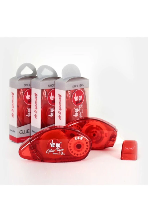 Ve-ge Şerit Çift Taraflı Yapıştırıcı Vege Glue Tape 8 Mm X 8 Metre (1 ADET) ürün görseli 1