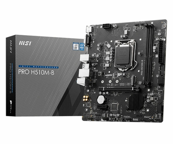 Msi PRO H510M-B H470 DDR4 Vga GLan mATX Hdmi USB3.2 M2 RGB 1200p Anakart ürün görseli 1