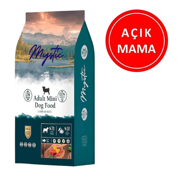Mystic Düşük Tahıllı Mini Orta Irk Kuzu Etli Köpek Maması 1 Kg AÇIK ürün görseli 1