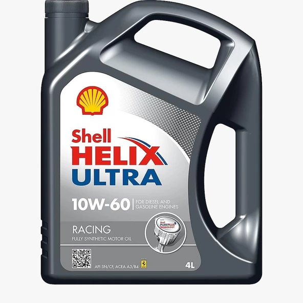 SHELL HELİX ULTRA RACİNG 10W-60 MOTOR YAĞI 4 LT Ü.T:2024 ürün görseli 1