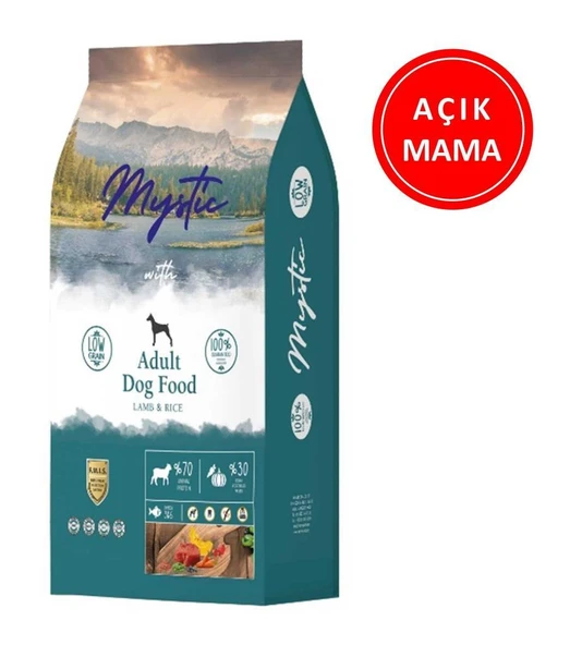 Mystic Düşük Tahıllı Kuzu Etli Köpek Maması 1 Kg AÇIK ürün görseli 1