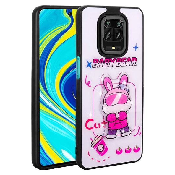 Xiaomi Redmi Note 9S Kılıf Parlayan Kabartmalı İkonik Figürlü Amas Silikon Kılıf ürün görseli 1