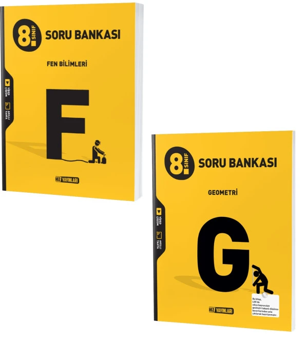 Hız Lgs 2024 8. Sınıf Fen Bilimleri + Geometri Soru Bankası 2 Kitap ürün görseli 1