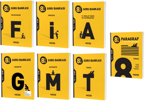 Hız Lgs 2024 8. Sınıf Matematik + Geometri + Türkçe + Fen + Paragraf + İnkılap + İngilizce Soru Seti 7 Kitap ürün görseli 1